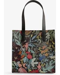 Ted Baker - Beaicon Floral-print Small Faux-leather Icon Bag - Lyst