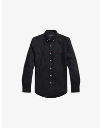 Polo Ralph Lauren - Logo-Embroidered Custom-Fit Linen Shirt - Lyst