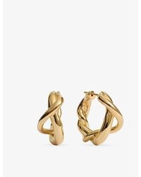Monica Vinader - Ochre Medium 18Ct Vermeil Hoop Earrings - Lyst