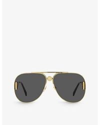 Versace - Ve2255 Solar Pilot-frame Metal Sunglasses - Lyst
