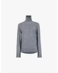 eem - High-Neck Long-Sleeve Knitted Jumper - Lyst
