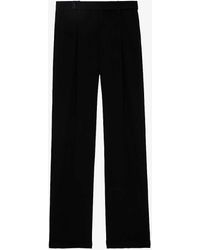 Zadig & Voltaire - Pura Wide-leg Mid-rise Crepe Trousers - Lyst