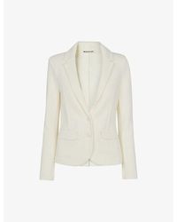 Whistles - Single-Breasted Cotton-Jersey Jacket - Lyst