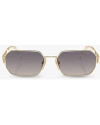 Prada - Pr A51s Irregular-frame Metal Sunglasses - Lyst