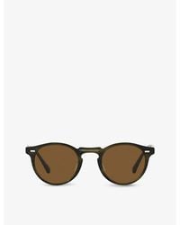 Oliver Peoples - Ov5456su Gregory Peck Round-frame Acetate Sunglasses - Lyst