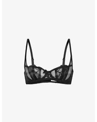 Agent Provocateur - Rozlyn Balconette Mesh And Lace Underwired Bra - Lyst