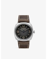 Panerai - Pam01334 Radiomir Origine Stainless-steel And Leather Manual Watch - Lyst