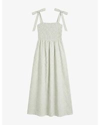 OMNES - Dixie Tie-Strap Cotton Maxi Dress - Lyst
