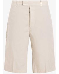 AllSaints - Bailey Pressed-crease Organic-cotton Shorts - Lyst