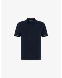 BOGGI - Short-Sleeve Cotton Crêpe Knit Polo Shirt - Lyst