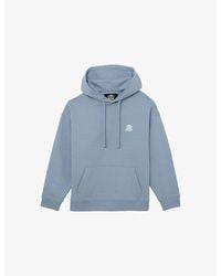 Reiss - Conlin Monogram-Embroidered Cotton Hoody - Lyst