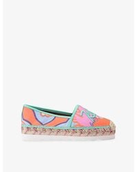 Kurt Geiger - Kurt Printed Woven Espadrilles - Lyst