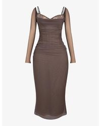 House Of Cb - Katarina Corseted Stretch-Woven Maxi Dress - Lyst