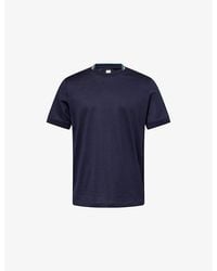 Paul Smith - Stripe-Trim Short-Sleeve Cotton T-Shirt - Lyst