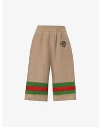 Gucci - Striped Wide-leg Regular-fit Mohair Wool-blend Knitted Trouser - Lyst