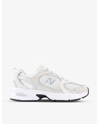 New Balance - Mr530 Logo-Embossed Leather And Mesh Low-Top Trainers - Lyst
