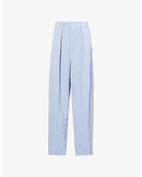 Victoria Beckham - Pleated Tailored Woven Trousers - Lyst