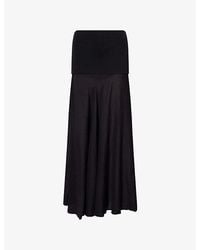 Belle Anna - Jewel Semi-Sheer Woven Maxi Skirt - Lyst