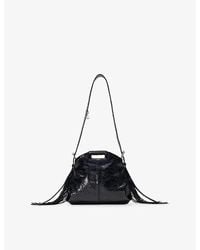 Maje - Miss M Mini Cracked-Leather Bag - Lyst