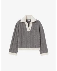 Claudie Pierlot - Wool-Blend Cable-Knit Sweater - Lyst