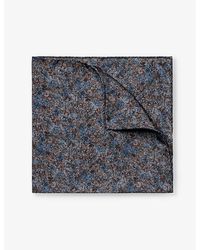 Eton - Floral-pattern Silk Pocket Square - Lyst