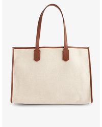 Eleventy - Contrast-trim Woven Tote Bag - Lyst