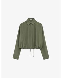 Loewe - Balloon Drawstring-Hem Silk-Blend Shirt - Lyst