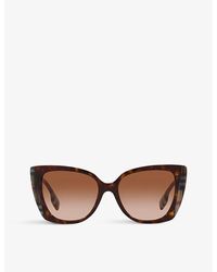 Burberry - Be4393 Meryl Cat-eye Tortoiseshell Acetate Sunglasses - Lyst