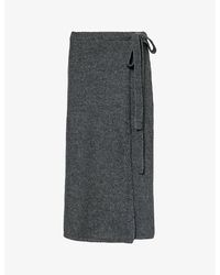 Proenza Schouler - Zadie Wrap-around Wool-blend Knitted Maxi Skirt - Lyst