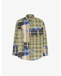 Acne Studios - Greentrompe-l'oeil Print Relaxed-fit Cotton Shirt - Lyst