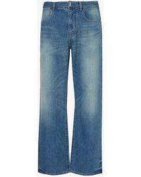 Givenchy - Faded-wash Belt-loop Mid-rise Straight-leg Jeans - Lyst