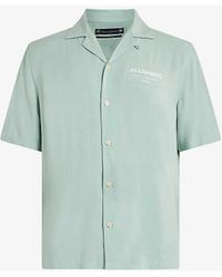 AllSaints - Underground Short-sleeved Woven Bowling Shirt - Lyst