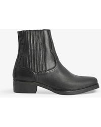AllSaints - Lasgo Pointed-toe Leather Ankle Boots - Lyst