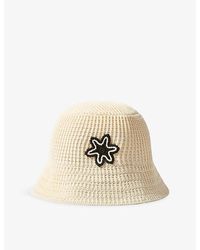 Claudie Pierlot - Flower-Embellished Crochet Bucket Hat - Lyst