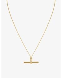 Astrid & Miyu - Hardware T-Bar-Plated 925 Sterling Pendant Necklace - Lyst