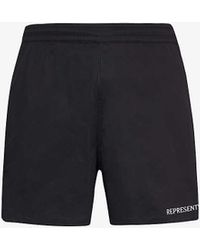 Represent - Brand-embroidered Regular-fit Stretch Cotton-blend Shorts X - Lyst