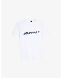 The Kooples - Branded-Print Short-Sleeved Cotton-Jersey T-Shirt - Lyst