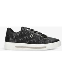 Carvela Kurt Geiger - Diamond Quilted Faux-leather Low-top Trainers - Lyst