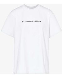 Stella McCartney - Stella Iconics Brand-print Cotton-jersey T-shirt - Lyst