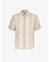 Frescobol Carioca - Castro Cabana Wave Stripe-pattern Relaxed-fit Linen Shirt - Lyst