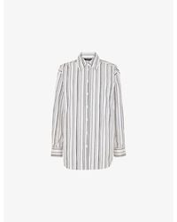 Whistles - Mixed Stripe Oversized Cotton Shirt - Lyst