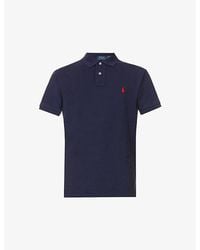 Polo Ralph Lauren - Short-Sleeved Logo-Embroidered Custom-Fit Cotton-Piqué Polo Shirt - Lyst