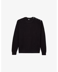 The Kooples - Ribbed Round-Neck Cotton Jumper - Lyst