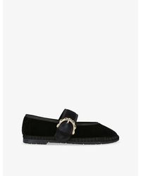 Flabelus - Sophie Velvet Ballet Flats - Lyst