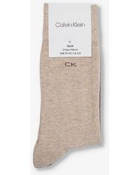 Calvin Klein - Classic Branded Pack Of Two Cotton-blend Knitted Socks - Lyst