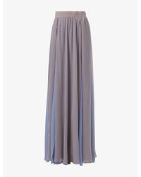 eem - Multi-Layered Flared Woven Maxi Skirt - Lyst