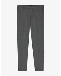 BOSS - Tapered-Leg Slim-Fit Cotton-Blend Trousers - Lyst