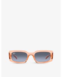 Ray-Ban - Rb4395 Kiliane Rectangle-frame Transparent Acetate Sunglasses - Lyst