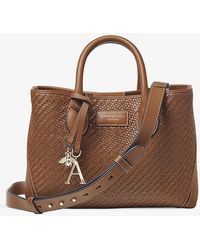 Aspinal of London - London Logo-embossed Midi Leather Tote Bag - Lyst