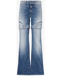 Off-White c/o Virgil Abloh - Upside Down Flared-leg Mid-rise Stretch-denim Jeans - Lyst
